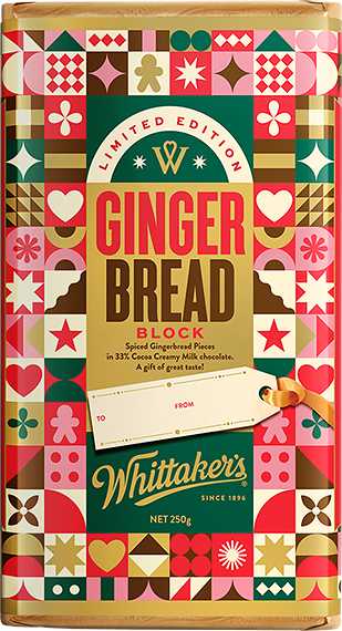 whittakers gingerbread christmas chocolate