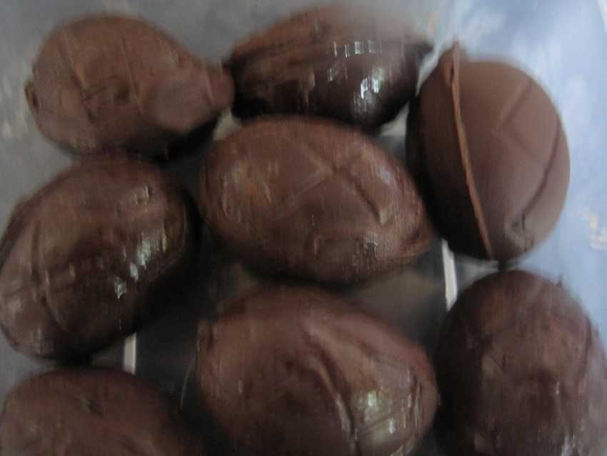 eight dark chocolate creme eggs