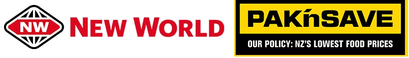 New World and Pak 'n' Save logos